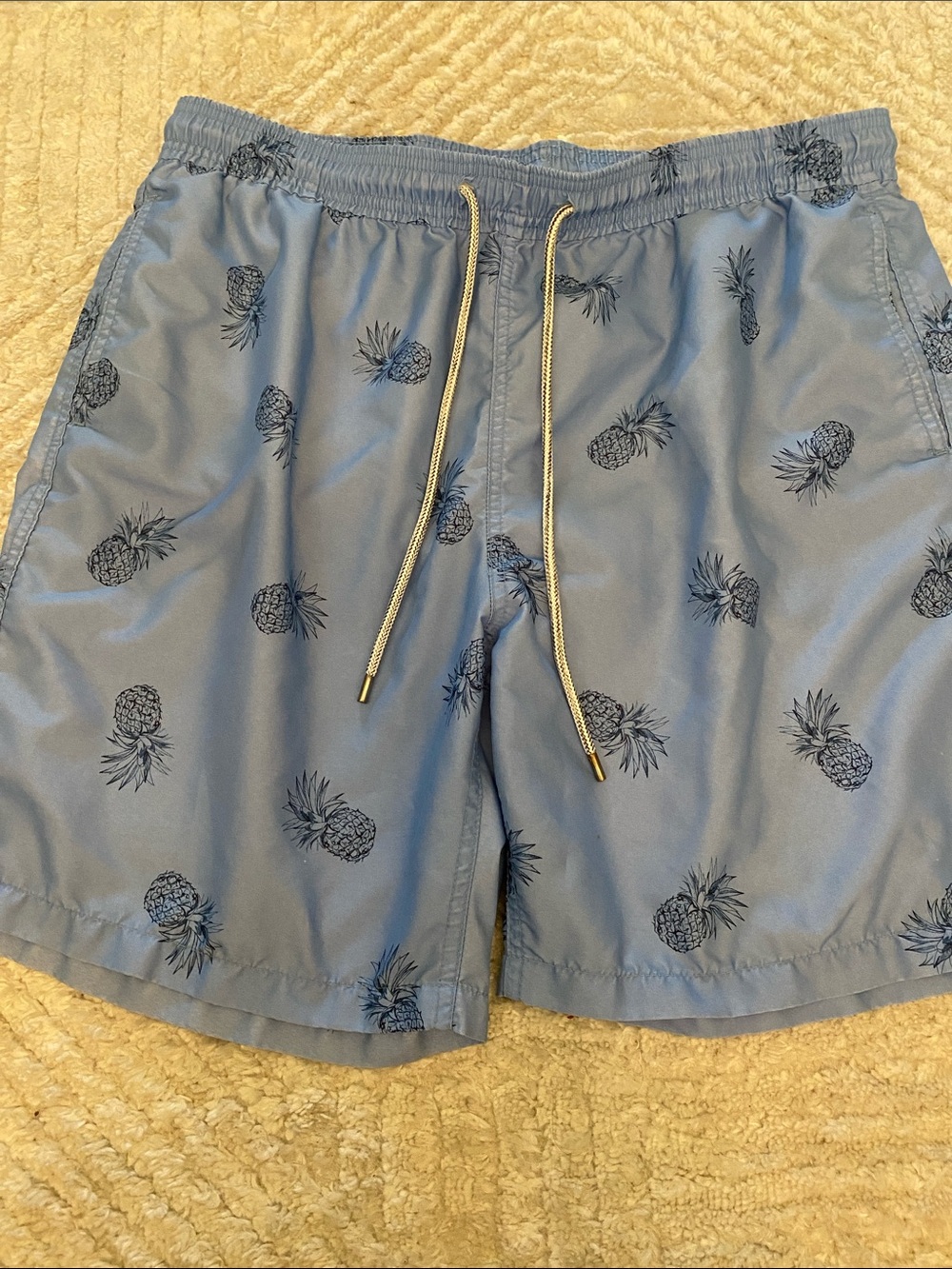 Kirkland Signature Light Blue Pineapple Swim Trunks
